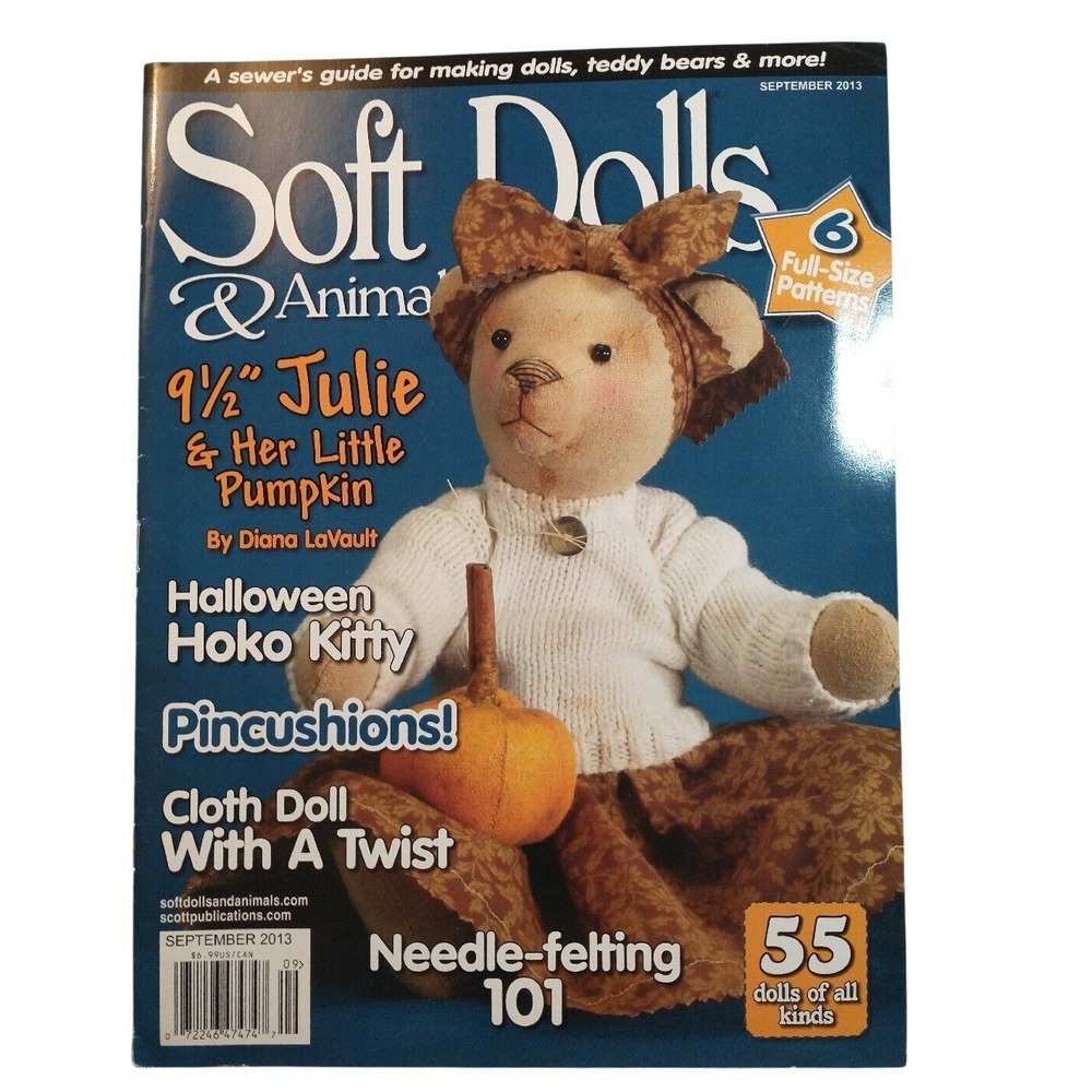 Soft Dolls & Animals Magazine September 2013 Needle Felting 101 Bear Pattern